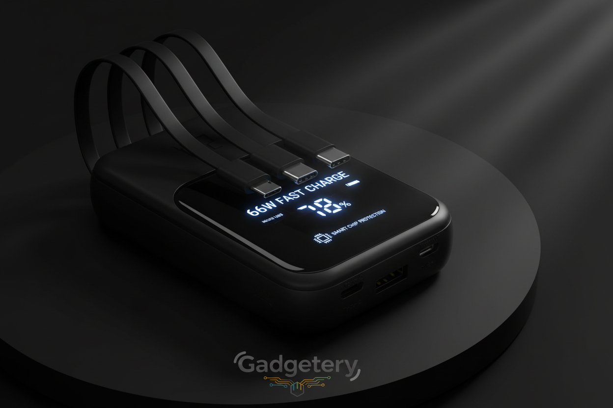 Close-up of LED display and ports